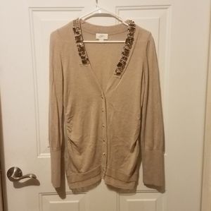 Ann Taylor Loft medium tan cardigan